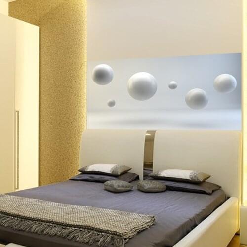 Creative Bed Head Decoration 3D Wall Stickers Floating Ball Pattern for Bedroom Decor Large Size DIY Mural Art Wall Pictures