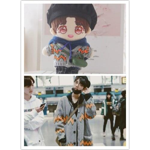 20cm Sean Xiao Xiao Zhan Doll Body-Shape Doll Baby Clothes Star Puppet Can Change Clothes Doll Plush Toy Girl