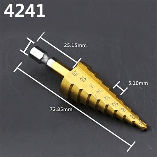 Z&Y Step Cone Drill Bit Set Countersink Hole Large HSS 4241 Steel Titanium 4 - 20mm Set Piece Origin