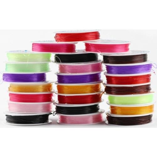 JHNBY Colorful Transparent Crystal Elastic Beading Rope Cord Thread String For DIY Necklace Bracelets Jewelry Making Findings