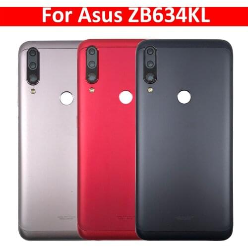 New Back Door Case Battery Rear Housing Back Cover For Asus Zenfone Max Plus (M2) ZB634KL A001D With Camera Lens Side Key