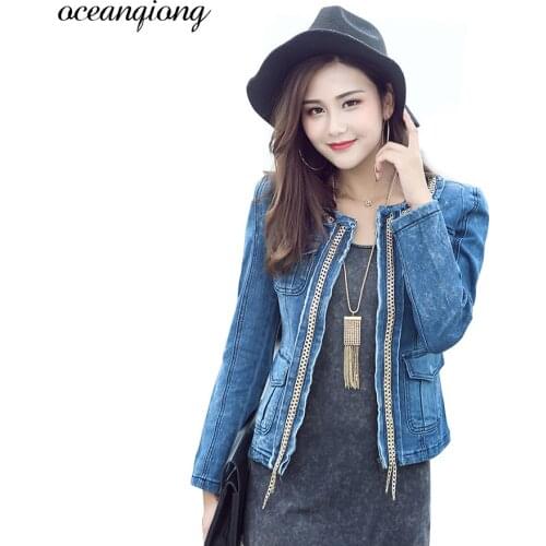 Oceanqiong Women's Blue Jackets