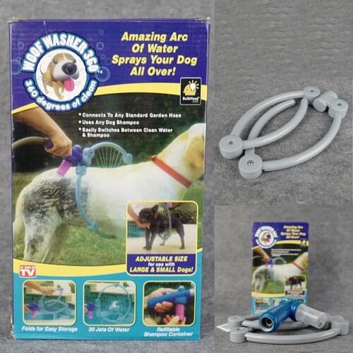 Pet Dog Cat Bathing Cleaner 360 Degree Shower Tool Kit Cleaning Woof Washer 360 by Bulb Head Perfect Dog Washing Station Dogs