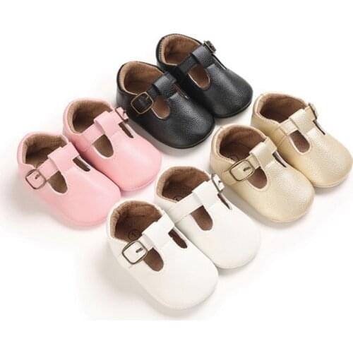 Autumn Winter Baby Boy Girl Solid Soft Shoes PU Leather Non-slip First Walkers Infant Shoes 0-18M