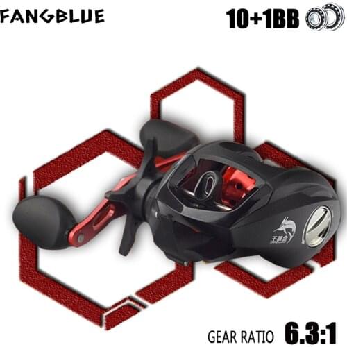 Baitcasting Fishing Reel 6.3:1 High Speed Max Drag Power 18LB 10+1BB Freshwater Saltwater Fishing For Bass Carp Fishing Tackle