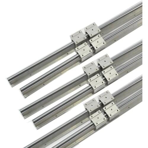 SBR20 2 x 400mm 2x 740mm 2x1050mm Support Linear Rail+12pcs SBR20UU Blocks for CNC