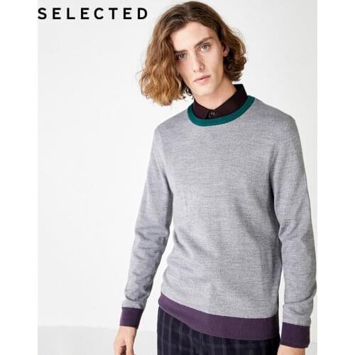 SELECTED Winter Color Matching Casual Wool Knitted Sweater |419324526