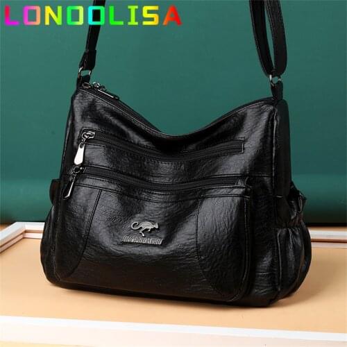 Sac Retro Phone Shoulder Bags for Women Casual Soft Leather Crossbody Bag for Girls Designer Bag Famous Brand Key Bag Feminina