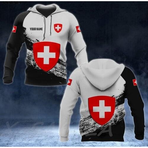 SWITZERLAND COAT OF ARMS Country Flag 3D Printed Man Female Zipper HOODIE Pullover Sweatshirt Hooded Jersey Tracksuits