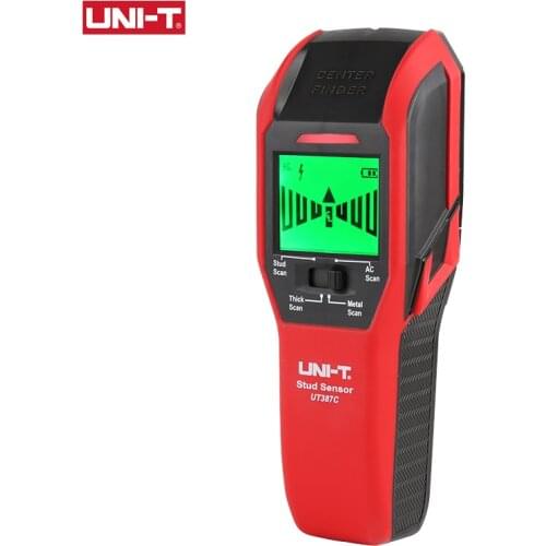 UNI-T Wall Scanners Ferrous Meters UT387B Non-ferrous Metal detectors Copper wood Metal Detector Flashing LED Light Indication