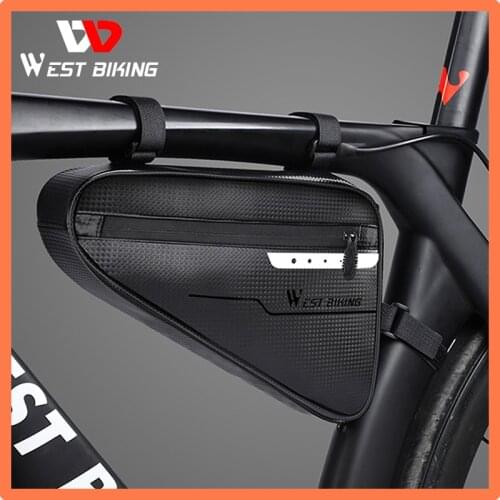 WEST BIKING Cycling Bag Front Tube Frame Bags Waterproof MTB Road Triangle Pannier Repair Tool Package Bike Bicycle Tube Bag