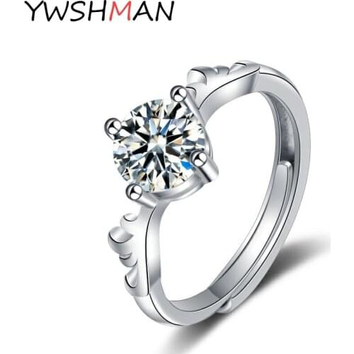 YWSHMAN Rings With Crystals