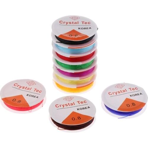 10pcs Clear Stretch Elastic Beading Wire Cord String Thread 8 Meters/ Spool