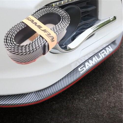 2.5m car bumper lip protector carbon fiber rubber strip for Volkswagen POLO Tiguan Passat Golf EOS Scirocco Bora Lavida Touran