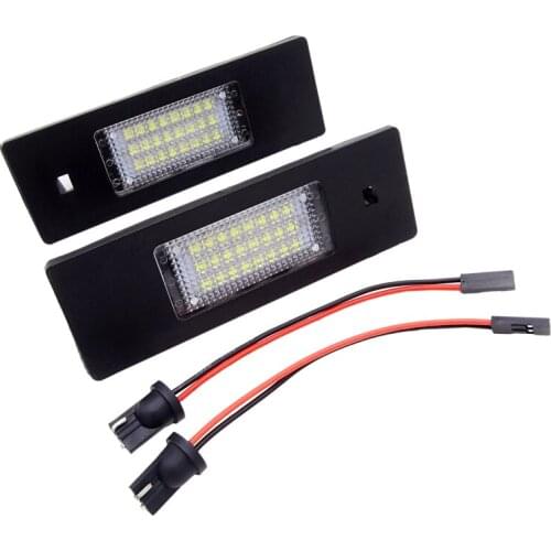 2 Pcs Car 24 LED License Number Plate Light White No Error Trunk Lamp For BMW E81 E87 E63 E64 E89 Z4 F20 F21 2002-UP Accessories