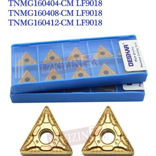 20PCS TNMG160404 TNMG160408 TNMG160412 CM CQ TM HQ R S L S LF9018 Carbide Insert DESKAR CNC lathe metal Cutting tool For Steel