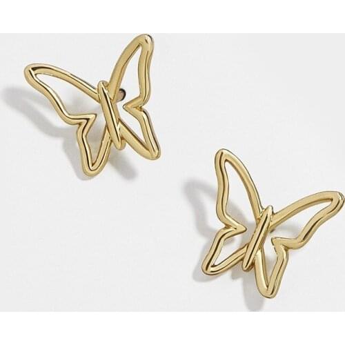 2020 Wholesale Cross-border Popular Jewelry Fashion Hot Sale Golden Butterfly Earrings Summer Trend Jewelry Factory Direct Sales