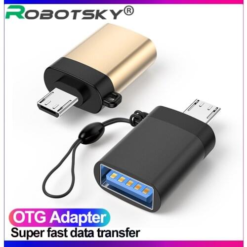 Micro usb OTG Adapter Microusb male to USB 3.0 female Data Sync Converter Cable with Chain For Samsung Xiaomi Android Phone