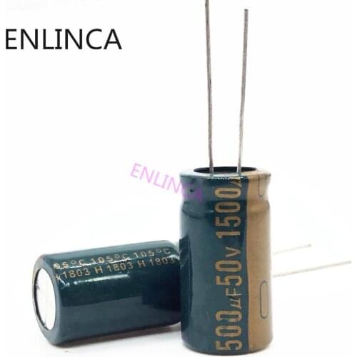 6pcs/lot P83 high frequency low impedance 50V 1500UF aluminum electrolytic capacitor size 13*25 1500UF 20