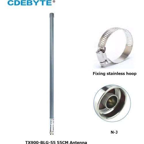 868MHz 915MHz Omni Wifi Fiberglass Antenna N-J Connector High Gain 8dbi Outdoor Waterproof for Router Modem Aerial TX900-BLG-60