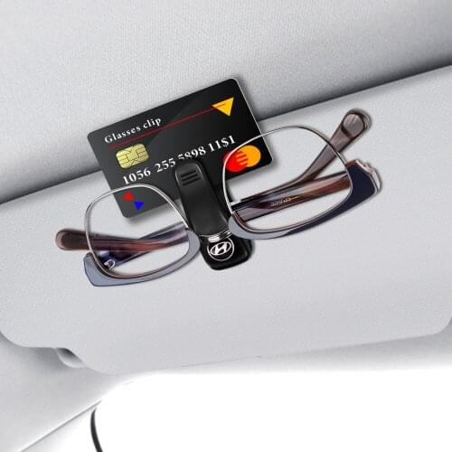 Car Sunglasses Clip Card Ticket Holder Fastener Multi-Function Portable Fastener Clip Holder For Hyundai i20 i30 ix35 Solaris El