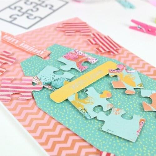 Panalisacraft Basic Jigsaw Pieces Metal Cutting Dies for DIY Scrapbooking/Card Making/Kids Fun Decoration Supplies