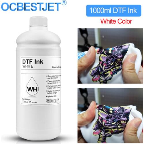 1000ML White DTF Ink PET Film Transfer Ink For DTF Direct Transfer Film Printer For DTF Printing PET Film Printing And Transfer