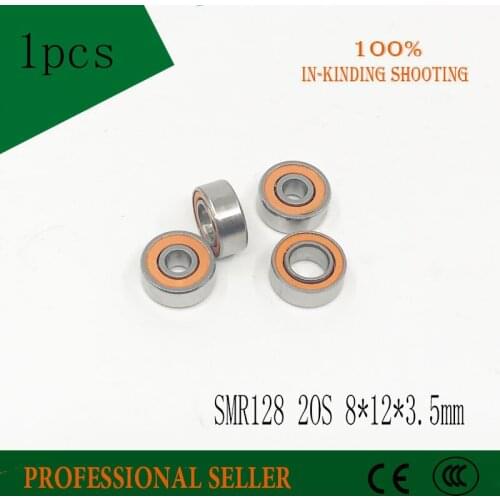 Free Shipping 1PC SMR128 2OS CB ABEC7 8X12X3.5mm Stainless Steel Hybrid Ceramic Bearings/Fishing Reel Bearings smr128c 2os