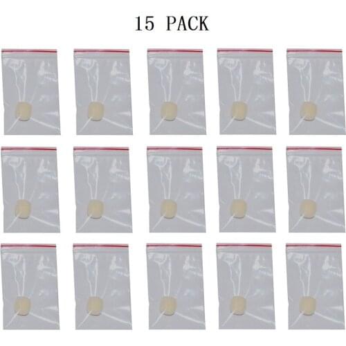 Bolymic Headset Microphone Mini Beige Foam Covers Windscreen Windshield 15 PCS for Professional Headset Microphone Kataoke