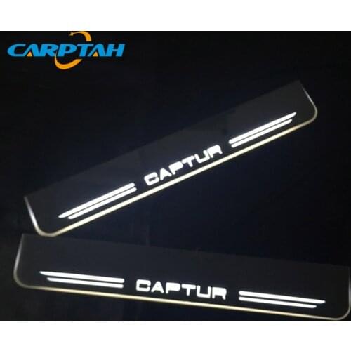 CArptah Moving LED Car Light Door Sill Scuff Plate Pathway Dynamic Streamer Welcome Lamp For Renault Captur 2016 2017 2018