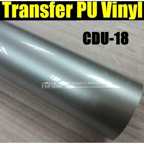 CDU-18 SILVER heat transfer pu film with top quality for clothes transfer with size:50X100CM/LOT (1 Yard) by free shipping