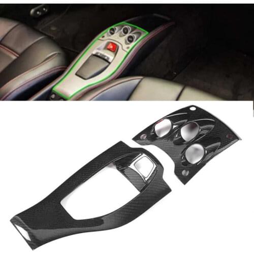Central Control Gear Shift Panel Trim Real Carbon Fiber Fit for Ferrari 458 2011 2012 2013 2014 2015 2016 Car Interior Accessory