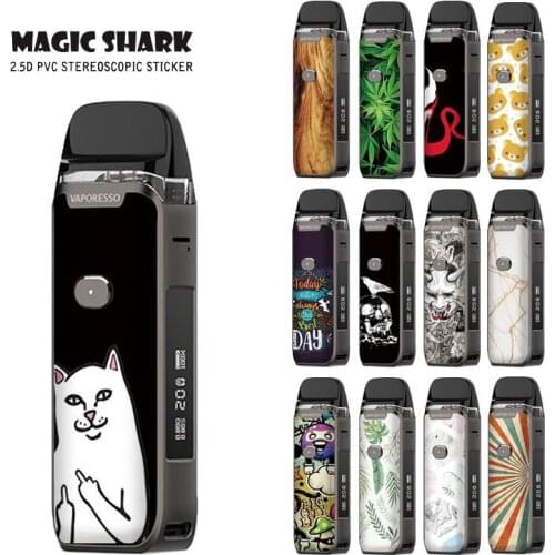 3M PVC Devil Wood Stone Leaf Skull Cat Skin Film Case for VAPORESSO LUXE PM40 Cover Sticker Tape for LUXE PM40