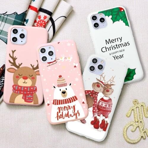 Christmas Case For Oppo A12 A1k A33S A92S A72 A52 A32 A5 A9 A31 A53 2020 Reno 4 3 2 F Realme C11 C15 C2 5 6 PRO X50 F5 F11 Cover