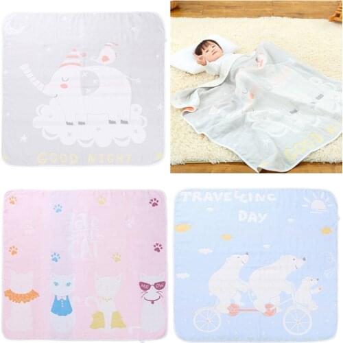 Baby Muslin Bath Towel Soft Cotton Absorbent Large Baby Shower Towels 6 Layers Thicken Newborn Receiving Blanket Swaddle Wrap