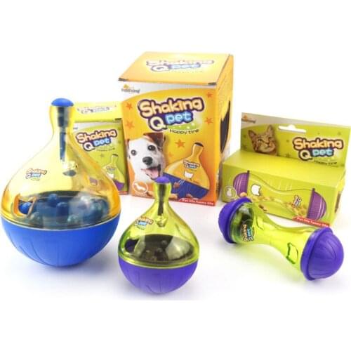 Pet Dog Toys Tumbler Leakage Ball Removable Funny Interactive Plastic Ball Dog Chew Toys Dogs Leakage Dispenser Chewing Products