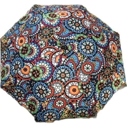 In The Wind Crack Ethnic Pattern Women 'S Umbrella Pattern Colorful durable quality