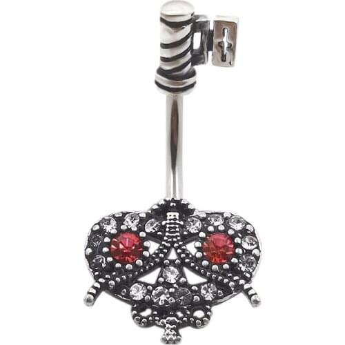 JHJT 14G Belly Button Rings Bar Stainless Steel Navel Ring Piercing Barbell Nombril Ombligo Woman Cool Body Jewelry