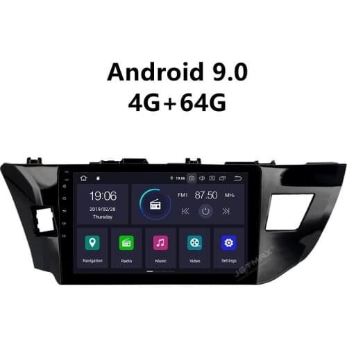 JSTMAX 10.2'' Android 9.0 4G + 64G ISP Screen Car Radio Stereo Player For Toyota Corolla 2014 2015 2016 GPS Navigation