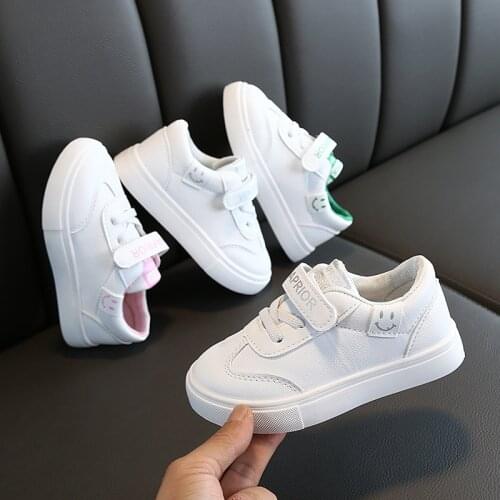 Kids sneakers boys skate shoes girls Children leather shoes white school shoes casual shoe fashion SP009
