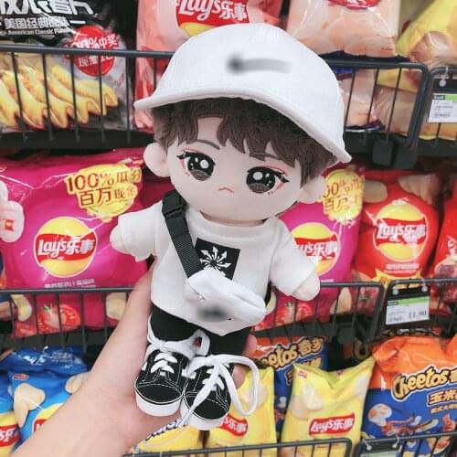 Limited Wang Yibo Star 20cm Plush Doll Body With Clothes Costume Toy Cosplay Xmas Gift C Pre-sale