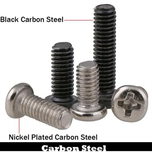 M5 M5*6/8/10 M5x6/8/10 Nickel Plated White Zinc Plated Carbon Steel DIN7985 Bolt Phillips Cross Recessed Round Pan Head PM Screw