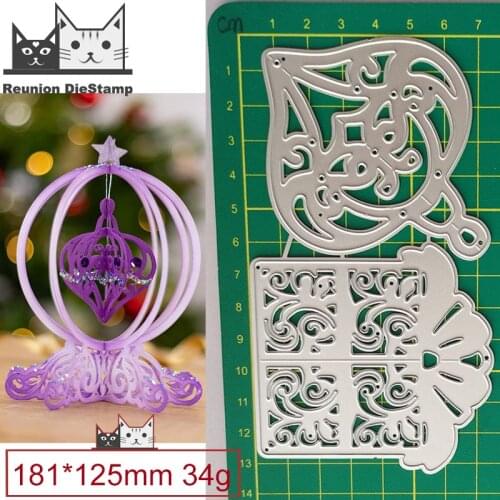 Metal Cutting Dies Christmas Gift Box and Lantern Cut Die Mold Card Scrapbook Paper Craft Knife Mould Blade Punch Stencils