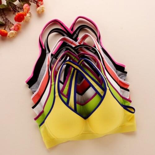 Cute Girl Series cotton jogging bra comfortable bra development of the United States back no rims sports bra snap-breasted 8863