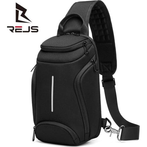 Multifunction Men Shoulder Bag Oxford Waterproof Crossbody Bags Reflective Messenger Chest Bag Short Trip Travel Pack for Male