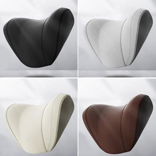 Heart Shape Car seat headrest pillow set neck protector memory cotton neck support pillow for car leather head cushion universal