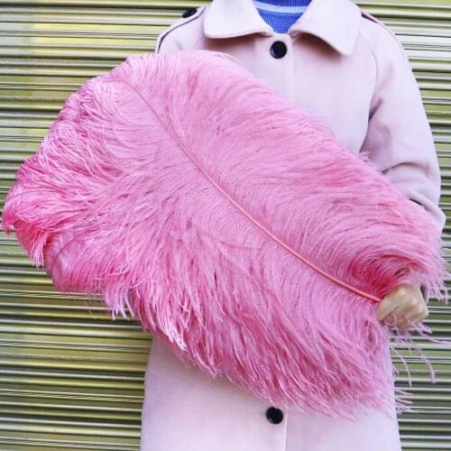 Wholesale Big Pole Pink Ostrich Feathers 10pcs Wedding Center Table Party Home Decoration Lamp Plumes for Vase 40-70cm