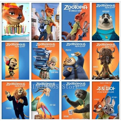 Zootopia Poster 5d Diy Diamond Painting Disney Cartoon Movie Diamond Mosaic Embroidery Cross Stitch Full Drill Home Decor Gift