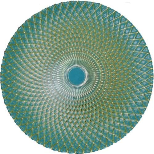 European Style Crystal Glass Fruit Tray Home Round Decorative Tableware Snack Candy Tray Cake Desserts Dishes Dinner Plate