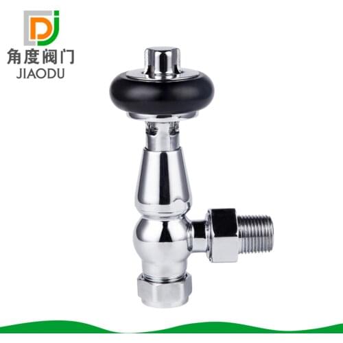 Factory direct high-end brass heating chrome-plated heating valve 4 points live temperature control valve